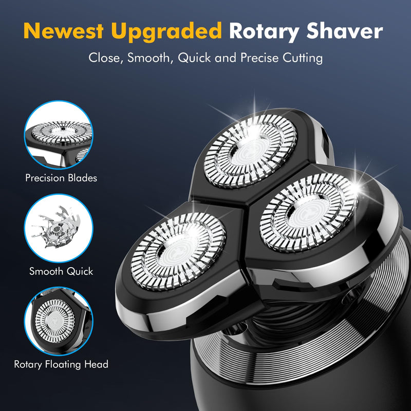 [Australia] - Electric Razor for Men, 2025 Upgrade Electric Shavers for Men, Cordless Rechargeable Shaver for Men, Wet/Dry Mens Shaver Face Shaver, Quick Electric Razor Grooming Kit 