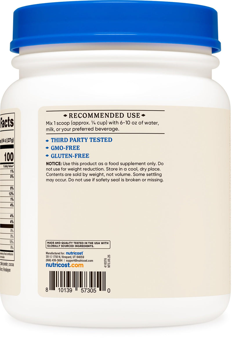 [Australia] - Nutricost Beef Bone Broth Protein Powder Chocolate (20 Servings) - Gluten-Free, GMO-Free 