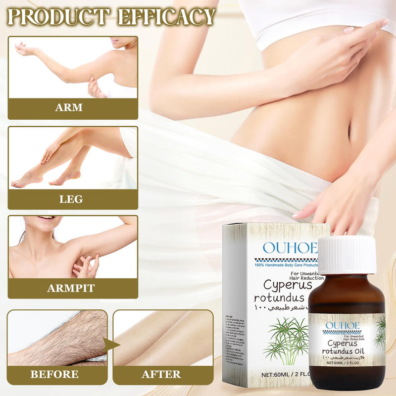 [Australia] - Cyperus Rotundus Oil,Cyperus Rotundus Oil For Hair Removal,Natural Cyperus Rotundus Oil,Essential Oils Cyperus For Hair Removal,Reducing Body Hair Growth,With Dropper 60 ml. 