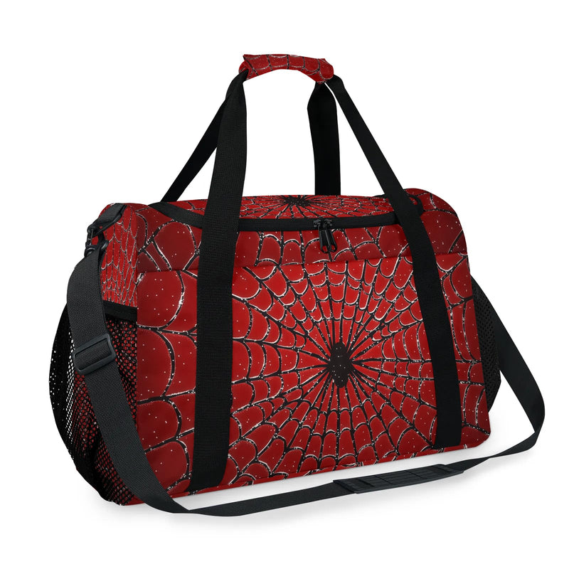 39L Duffle Bag for Travel Carry on Bag for Men Women Foldable Sport Gym Tote Bag Waterproof Overnight Weekender Bag with Side Pocket Web color 5