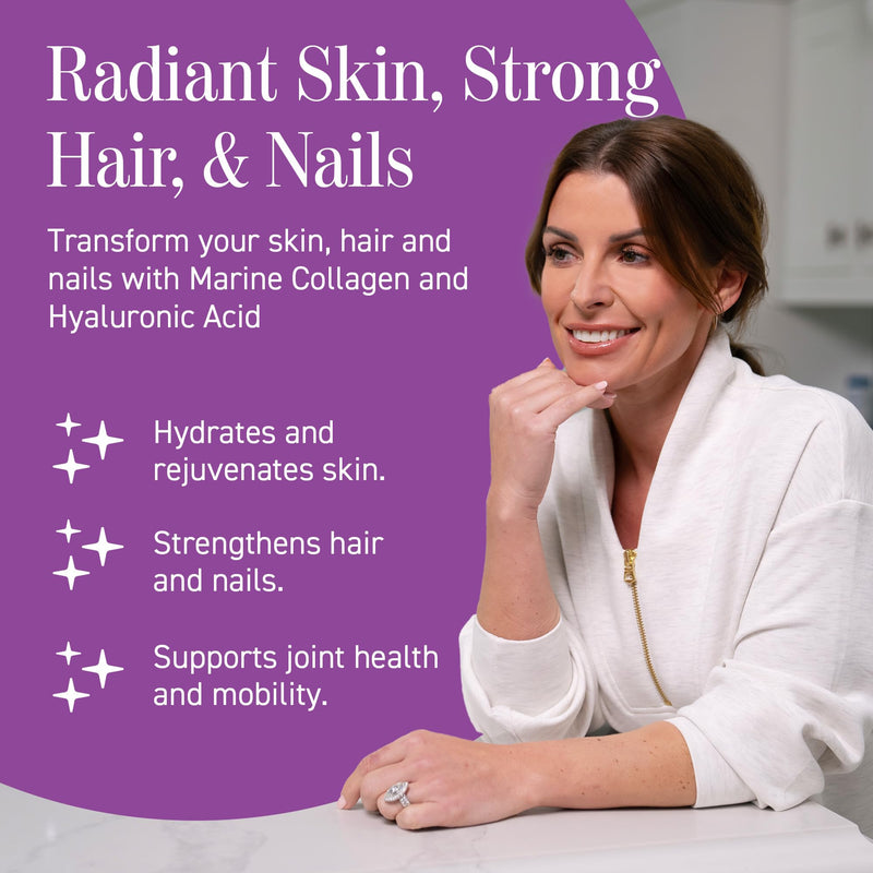 Applied Nutrition - Coleen Rooney - Marine Collagen - Anti-Aging Formula - Best Skin Rejuvenation - Best Joint Support - Radiant Complexion - (14 Sachets - 12.5g Each) (Strawberry) Strawberry