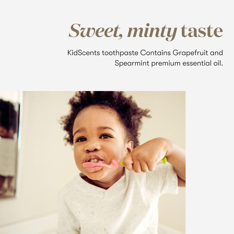 [Australia] - KidScents Slique Toothpaste by Young Living - 4 oz Tube - Gentle Dental Care for Kids - Premium Essential Oils - Citrus-Mint Flavor - Fights Plaque Removes Buildup and Stains - Fluoride and SLS Free 