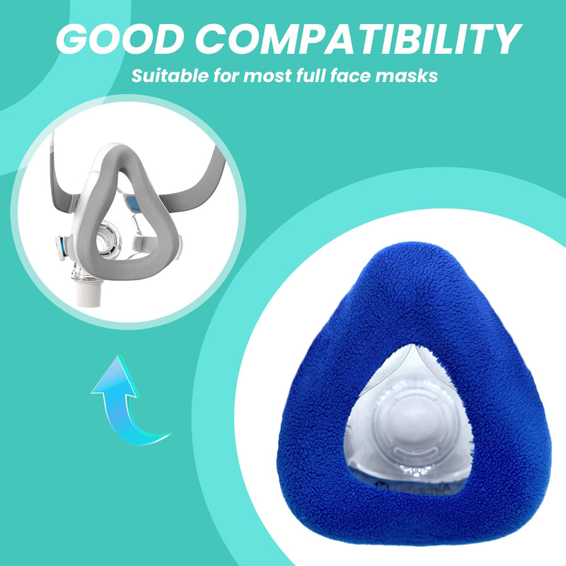 [Australia] - NATAKU 4-Pack Large Mask Liners Compatible with Resmed F20 Cpap' Masks Cushion Comfortable Reusable Cushioned Mask Covers, Absorb Facial Oils and Moisture to Improve Mask Wear Comfort (Large) 
