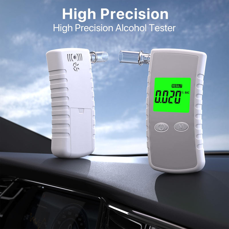 2026 Upgraded Breathalyzer,Breathalyzers for Alcohol with LCD Display,Alcoho Tester with 10 Mouthpieces,Portable Alcohol Tester for Home and Party Use | LCD Digital Display, clear readings, visible even in low light