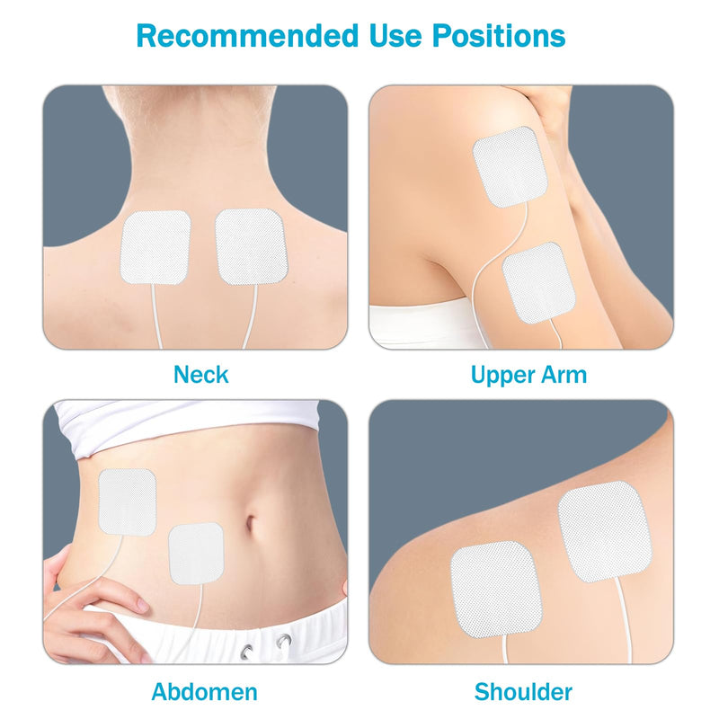 40PCS TENS Unit Replacement Pads, Electrode Pads with Self-Stick Performance and Non-Irritating, Compatible with TENS Use 2mm Pin Connector Such as AUVON TENS, TENS 7000, Etekcity, Nicwell Care Tens