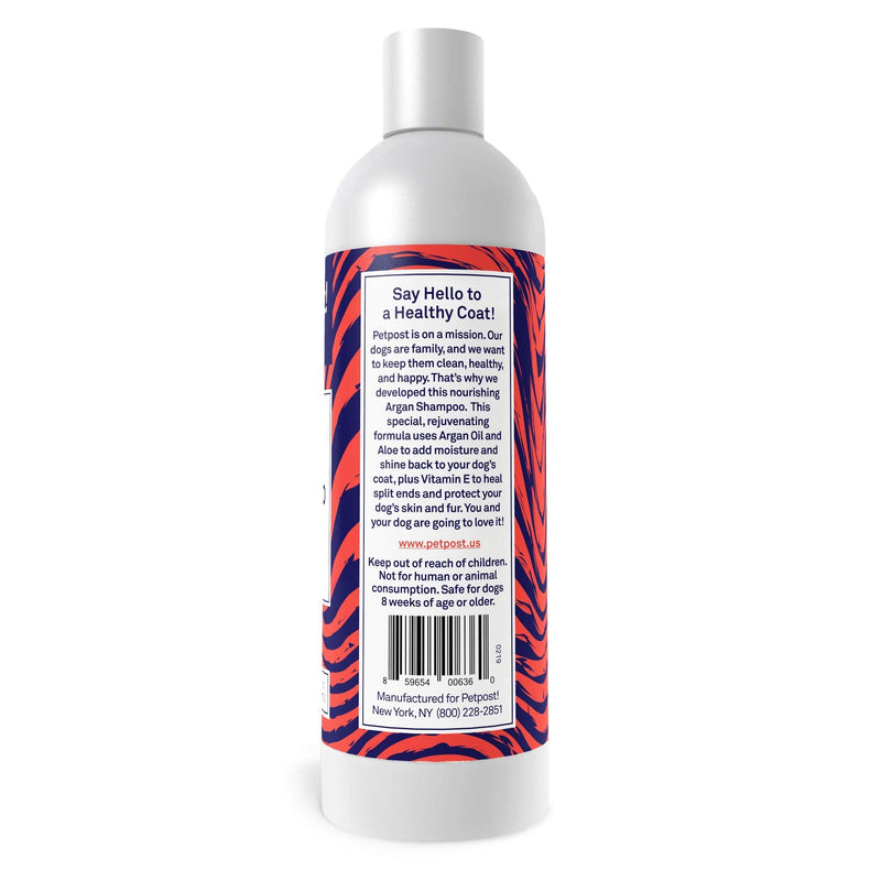 Petpost | Argan Shampoo for Dogs - Naturally Heals, Protects, & Rejuvenates Dog Dry Skin & Coat - Argan Oil and Aloe Formula 16 oz. 16oz. - PawsPlanet Australia