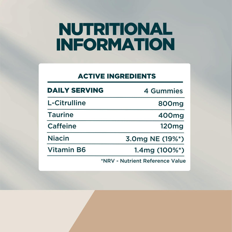 Myprotein Pre-Workout Gummies – Cola Flavour – Energy-Boosting Caffeine Gummies with L-Citrulline, Taurine, and B Vitamins – Fast-Acting & Convenient Pre-Workout Supplement