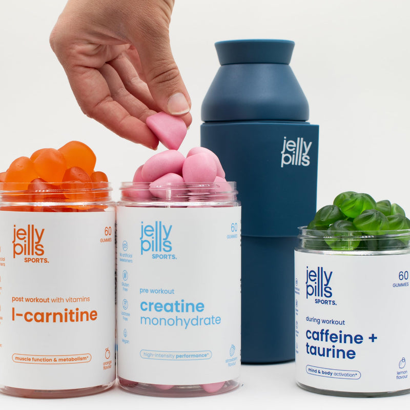 Pure Creatine Monohydrate Gummies – 1.5 g per Gummy – 60 Vegan Gummies – Pre-Workout Strength, Physical & Mental Performance – Cognitive Boost – Strawberry Flavour – Jelly Pills Sports – 1 Month