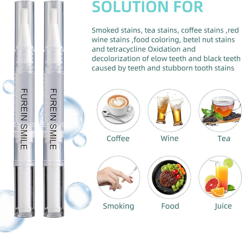 [Australia] - Teeth Whitening Pen 5 Pens 50+ Whitening Treatments -Removes Years of Stains 35% Carbamide Peroxide Tooth Whitener Brush Gel Pen 