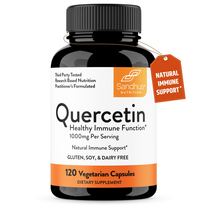 Sandhu's Quercetin 1000mg & Quercetin with Bromelain 1000mg Per Serving Bioflavonoids Supplement Complex| Supports Immune Health for Men & Women