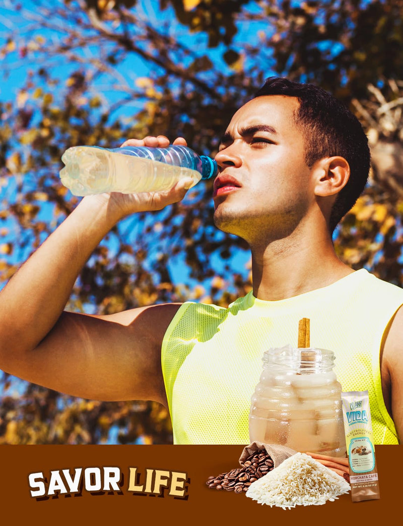 [Australia] - Hydration + Energy Electrolyte Drink Mix ‚Äì Coffee Horchata Agua Fresca Flavor | Sugar-Free Powder with Caffeine, L-Theanine, Coconut Water & Minerals | 15 Single-Serve Stick Packs Horchata Coffee 