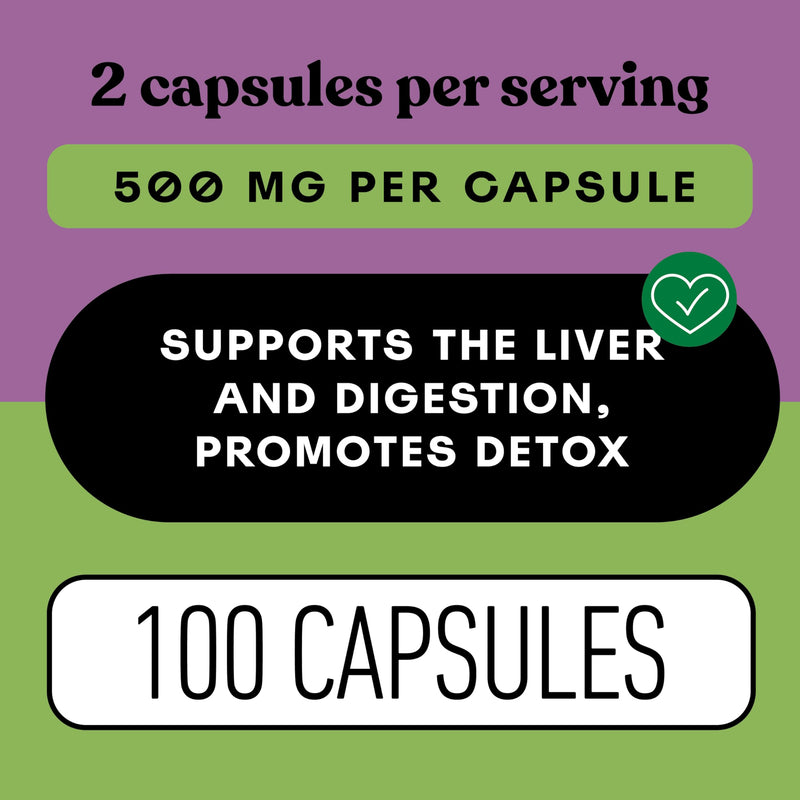 [Australia] - Complete Natural Products Pure Organic Milk Thistle Capsules - 500 mg Silymarin Powder 100 Pills 100 Count (Pack of 1) 
