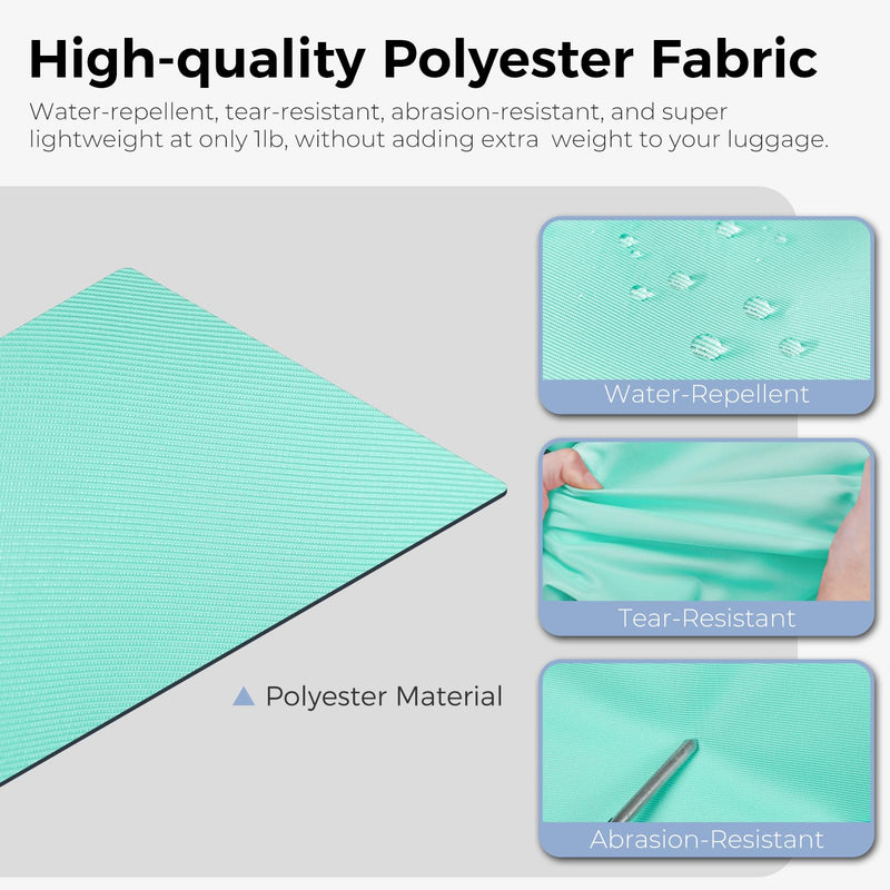 65L Duffle Bag Foldable Travel Duffel Bags for Men Women Travel Bag | Shoes Compartment, 65L Large Capacity, Foldable, Packable, Water Repellent, Tear Resistant, for Traveling Gym Overnight Camp Glossy Mint Green
