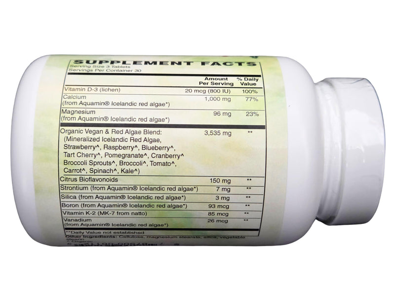 Holly Hill Health Foods Algae Based Calcium 1,000 mg per Serving, 90 Tablets 90 Count (Pack of 1)