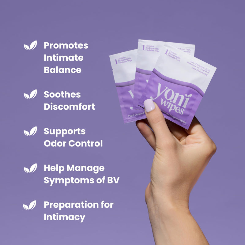 [Australia] - 30 Count Biodegradable & Flushable Feminine Wipes, pH-Balanced, Aloe Vera & Vitamin E, Individually Wrapped for Travel and On-the-Go Use 