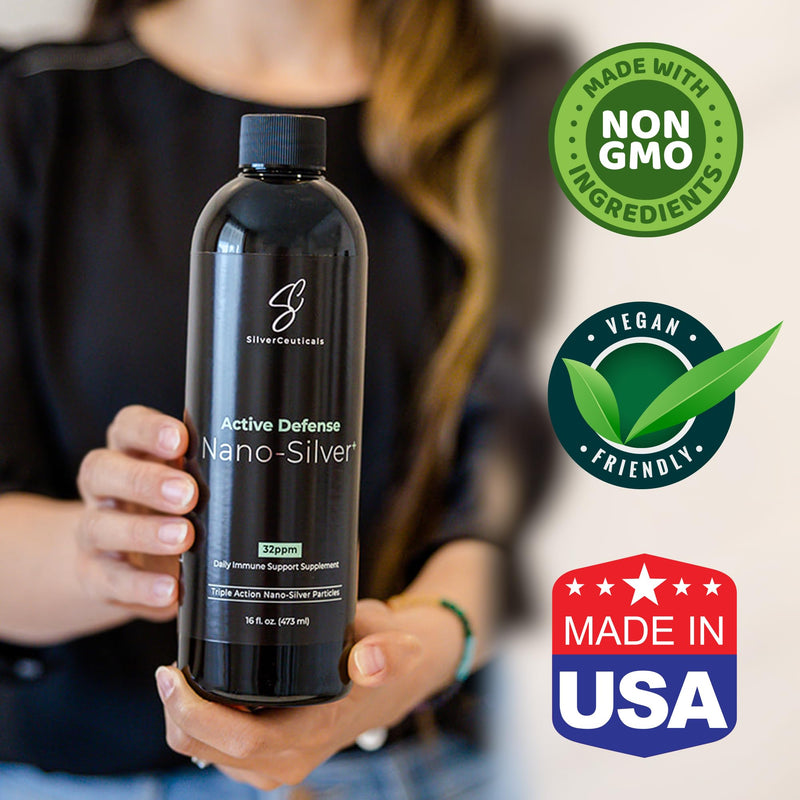 [Australia] - Colloidal Silver w/Nano Technology - 32ppm 16oz - 8X More Effective - Natural Immune Support - Save The Sick Days - Ages 5 & Up - Outperforms Higher PPM Silvers - No Taste & Smell - 3rd Party Tested 16 Fl Oz (Pack of 1) 