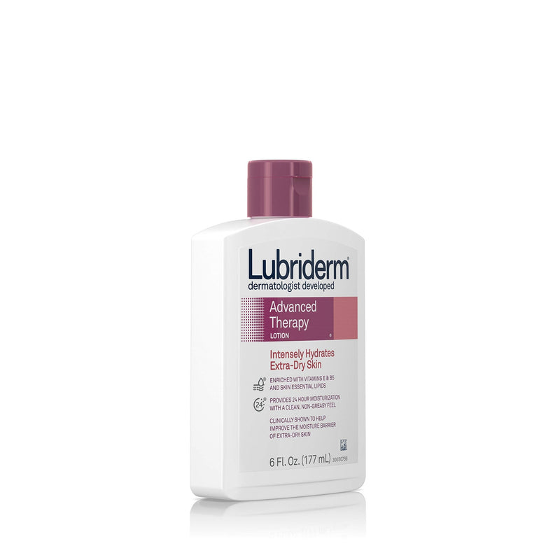 Lubriderm Advanced Therapy Moisturizing Lotion with Vitamins E and B5, Deep Hydration for Extra Dry Skin, Non-Greasy Formula, 6 fl. oz 6 Fl Oz (Pack of 1)