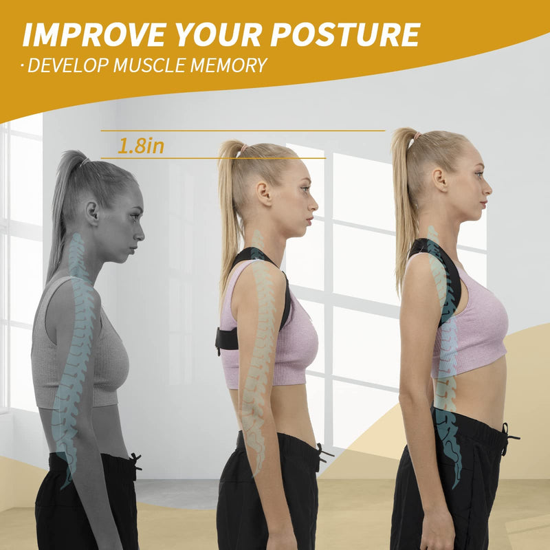 [Australia] - Posture Corrector for Women and Men, Adjustable Upper Back Brace, Back Shoulder Straightener Posture Support, Correcting Hunchback and Bad Posture. 1 
