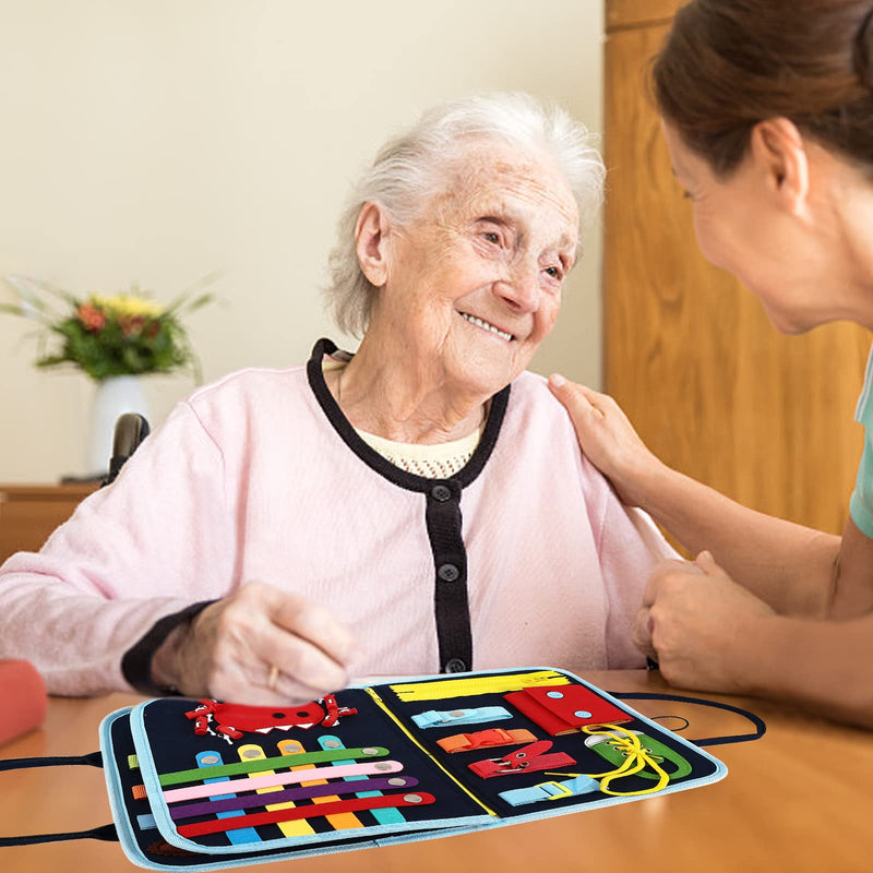 [Australia] - Fidget Blanket for Adults with Dementia,Dementia Activities for Seniors,Alzheimers Dementia Products for Elderly,Toddler Busy Board,Fidget Toys,Autism Sensory Toys for Autistic Children. 