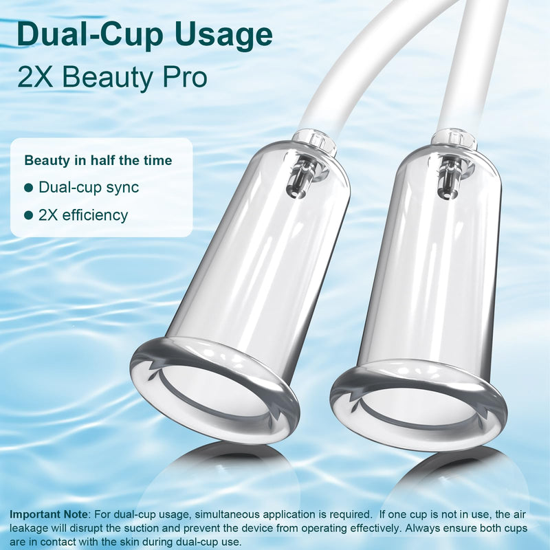 [Australia] - Electric Facial Cupping Set for Face with Dual-cup Usage - 3-In-1 Face Cupping, Gua Sha & Massage Tools for Skin Care - Multifunctional Facial Neck Eye Cuppings Massager for Wrinkle 3 Modes 9 Gears 