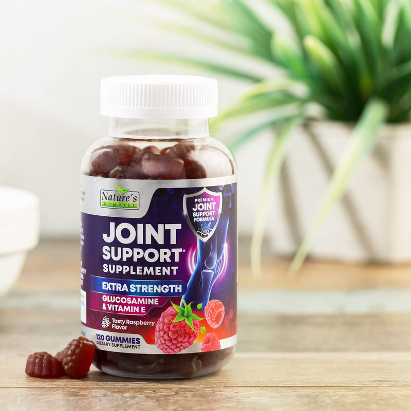[Australia] - Joint Support Supplement - Extra Strength Glucosamine Joint Support Gummy - Joint Health Support & Flexibility for Back, Knees, & Hands - Vitamin E for Immune Support for Women & Men - 120 Gummies 120 Count (Pack of 1) 