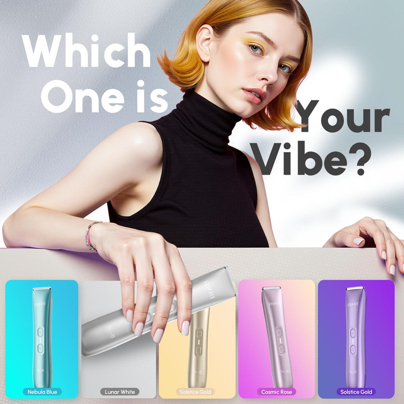 [Australia] - Dual Head Bikini Trimmer for Women - Electric Razor for Body & Facial Hair, IPX7 Waterproof, Painless Ceramic Blade, Rechargeable, Wet & Dry Use, Travel-Friendly, Gift for Her(White) 