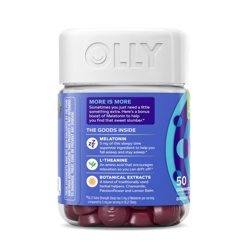 OLLY Extra Strength Sleep, Occasional Sleep Support Supplement - 50 Count 50 Count (Pack of 1)