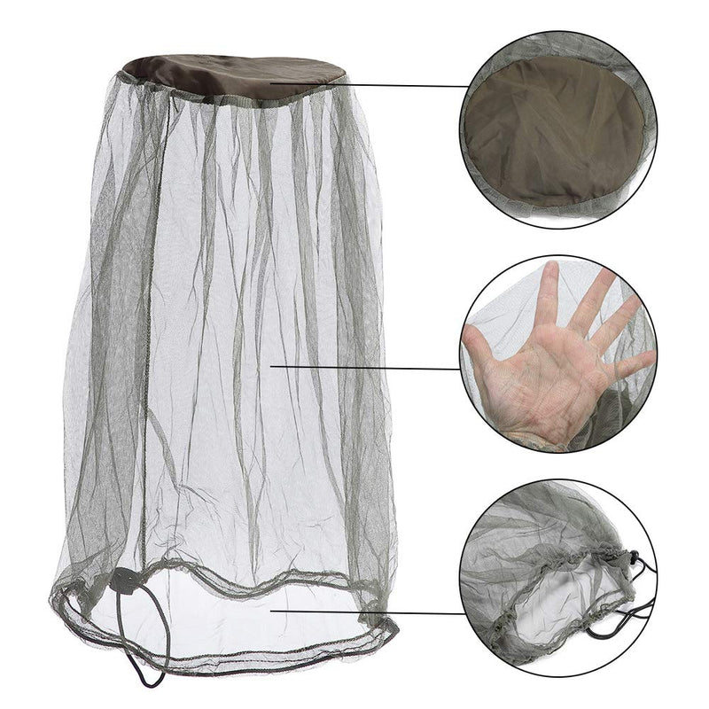 [Australia] - Premium Mesh Mosquito Head Net Outdoor Pack of 4 Face Neck Fly Netting Hood 
