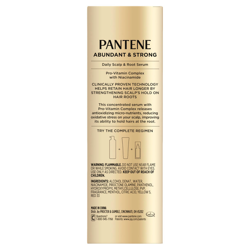 Pantene Abundant & Strong Daily Scalp Serum, Strengthens Scalp’s Hold on Roots, 2 oz