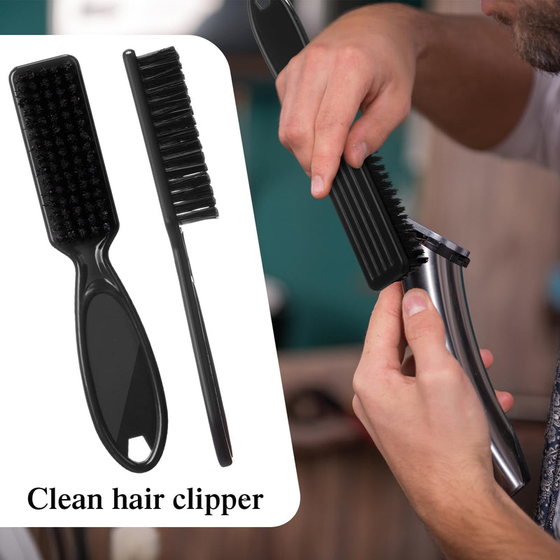 [Australia] - Domensi 60 Pcs Clipper Cleaning and Styling Brush Set - Black and Red Barber Blade Brush, Fade Brush, Hair Styling Tool for Haircuts and Barber Supplies 