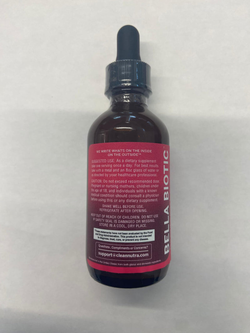 [Australia] - Liquid Probiotics for Women Drops with Chasteberry, Black Cohosh, Prebiotics, Digestive Enzymes, Evening Primrose Oil, Wild Yam, Cranberry Dmannose and Iron Vitamin D3 K2 Clean Nutra Bella Biotics (2) 2 