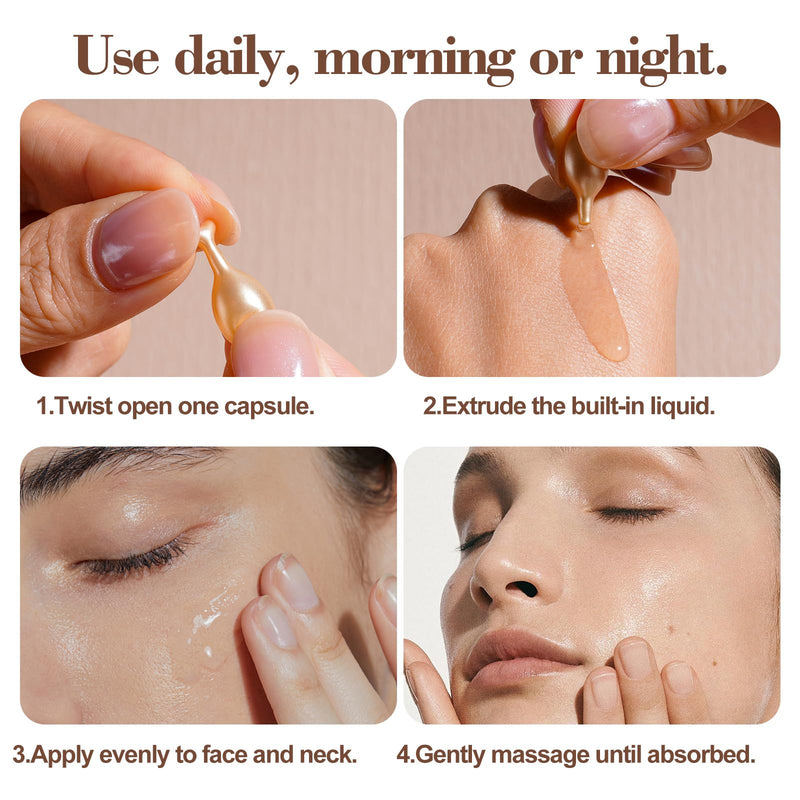 Nourishing Hydrating Essence Serum BS-MALL 60 Capsules Vitamin E - Gentle Skin Repair & Anti-aging Facial Care For Women, Daily Skincare Essential