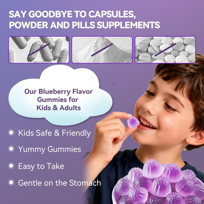 Height Growth Gummies for Kids & Teens Support Bone Strength and Immunity | Calcium, Vitamin D3 + K2, Zinc, Magnesium, L-Arginine, Teen Heightener Multivitamin Gummies for Children, 60 Gummies