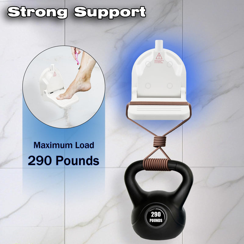 [Australia] - Shower Foot Rest for Shaving Legs,Shaving Stool with Vacuum Suction Cup,Foldable Reusable Shower Step for Shaving Legs,Shaving Step for Inside Shower 