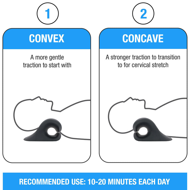 [Australia] - HealthSmart Neck & Shoulder Traction Device, Neck & Shoulder Relaxer, Magnetic Therapy, Cervical Spine Alignment and TMJ Relief, Neck Pain Relief, Black One Size 