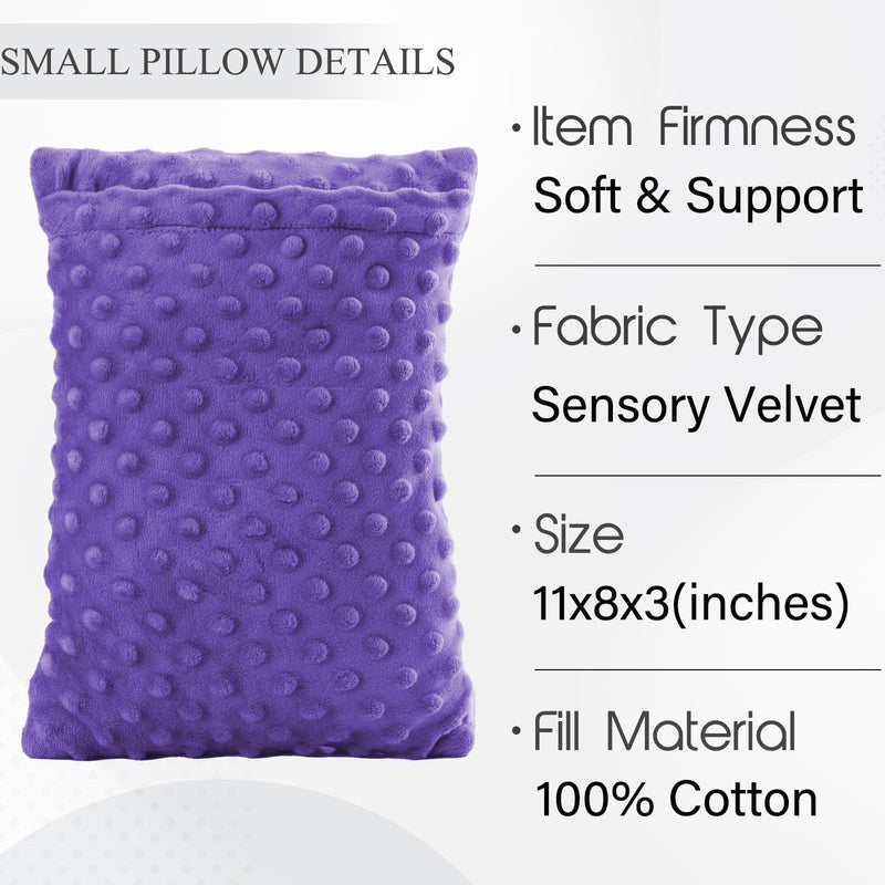 [Australia] - Abdominal Surgery Pillow with Pocket, Hysterectomy Pillow, Lumpectomy Recovery Pillow for Women, Small Pillow for Travel (Purple) Purple 