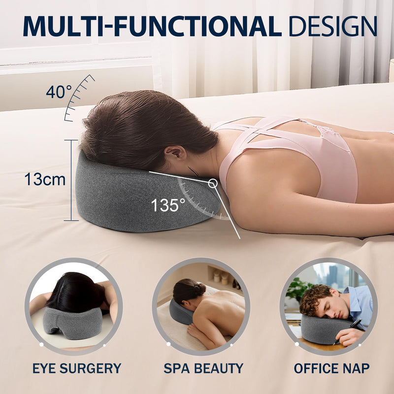 Light Gray Face Down Massage Pillow & Breast Pillow for Massage