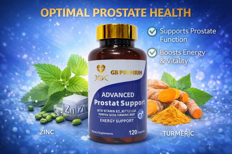 Advanced Prostate Supplement, 120 Capsules, with Nettle Leaf, Pumpkin Seed, Zinc, Turmeric & Vitamin B2