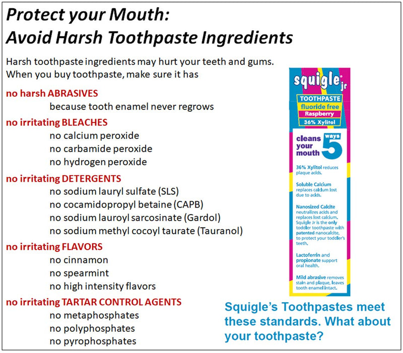[Australia] - Squigle Jr Toothpaste (for Infants, Toddlers), Travel Toothpaste, Prevents Cavities, Canker Sores, Chapped Lips. Soothes, Protects Dry Mouths. Stops Tooth Sensitivity, No SLS - 2 Pack Raspberry 3.4 Ounce (Pack of 2) 