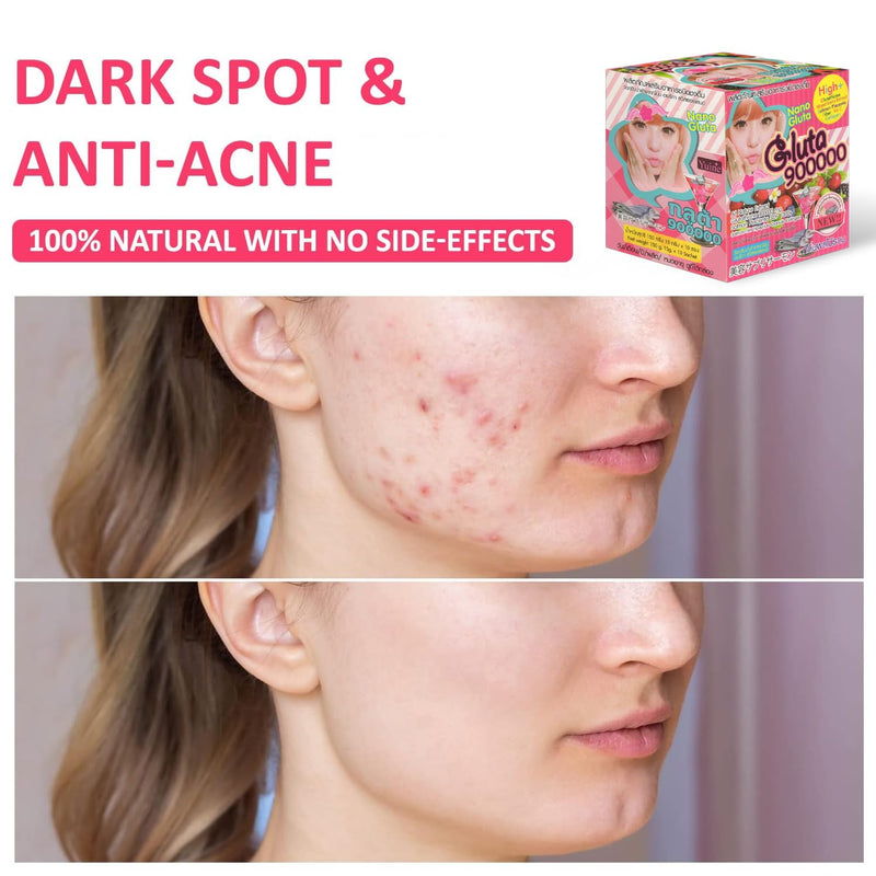Nano Gluta 900000 Skin Nourishing Glutathione Rich Youthful Beauty Radiant Skin Drink Sachet with Collagen Placenta Vitamin C - Natural Organic Extract Rich Powder Sachet Supplement