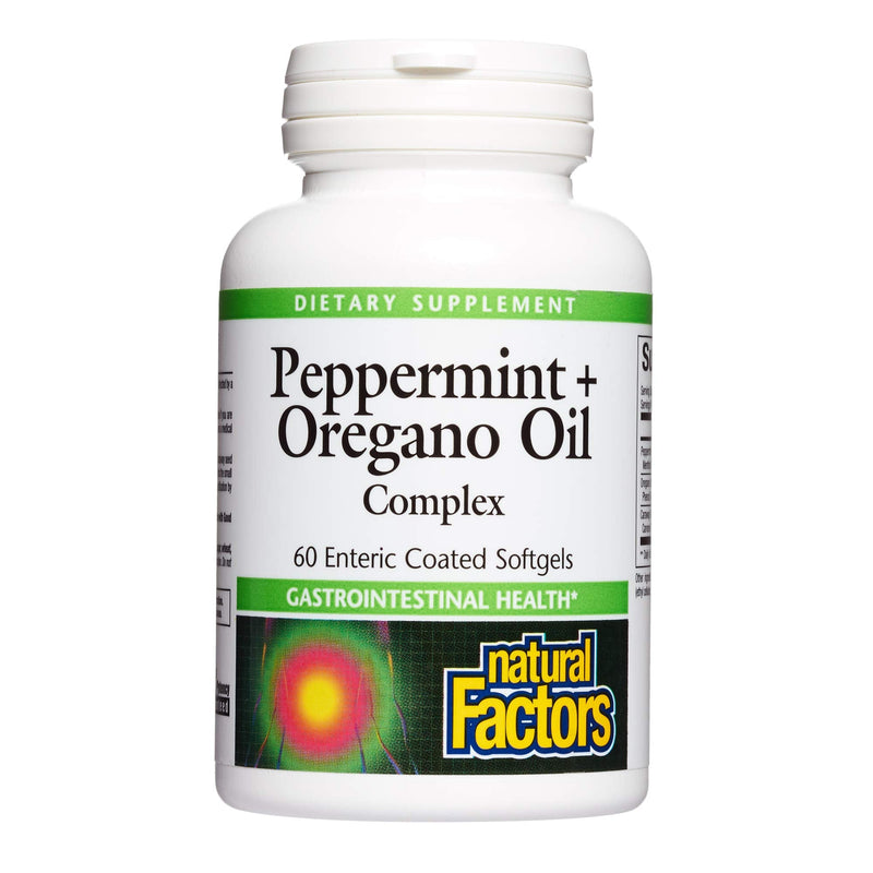 [Australia] - Natural Factors, Peppermint & Oregano Oil Complex, Digestive Aid for Gastrointestinal Health, 60 softgels 
