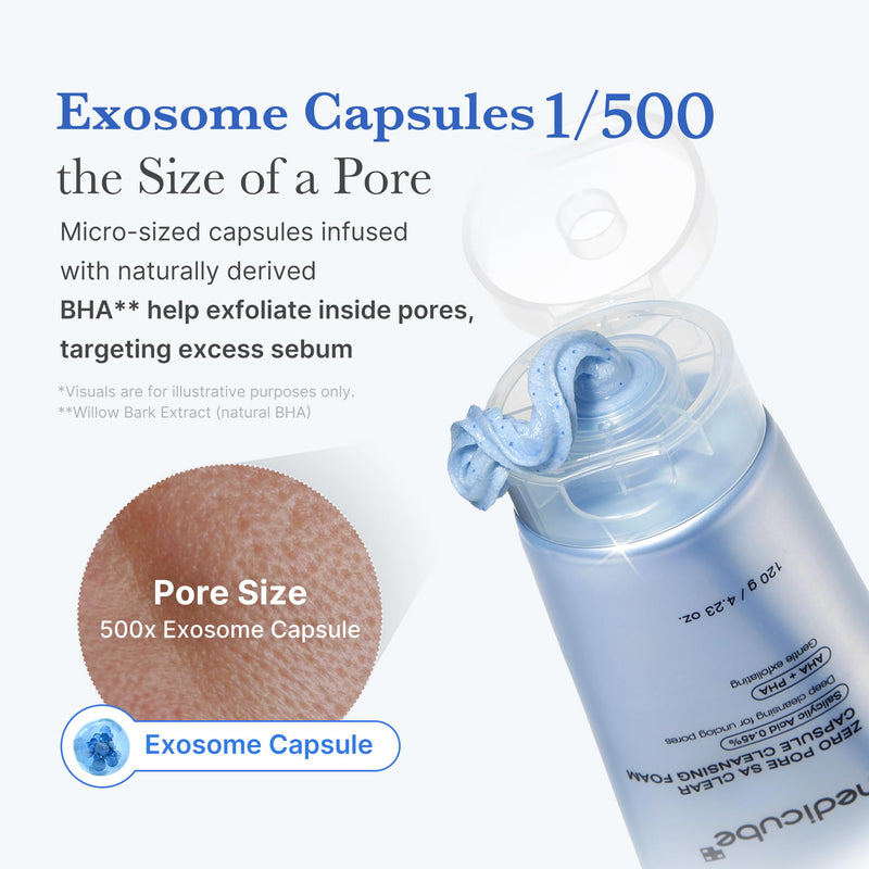 [Australia] - medicube Zero Pore Clear Blue Capsule Facial Deep Cleanser for Skin Texture, Blackhead & Pore Care | AHA, BHA & PHA for Double Cleansing, Daily Gentle Face Wash, Korean Skincare | 120g / 4.23 oz Zero Capsule(AHA+BHA+PHA) 
