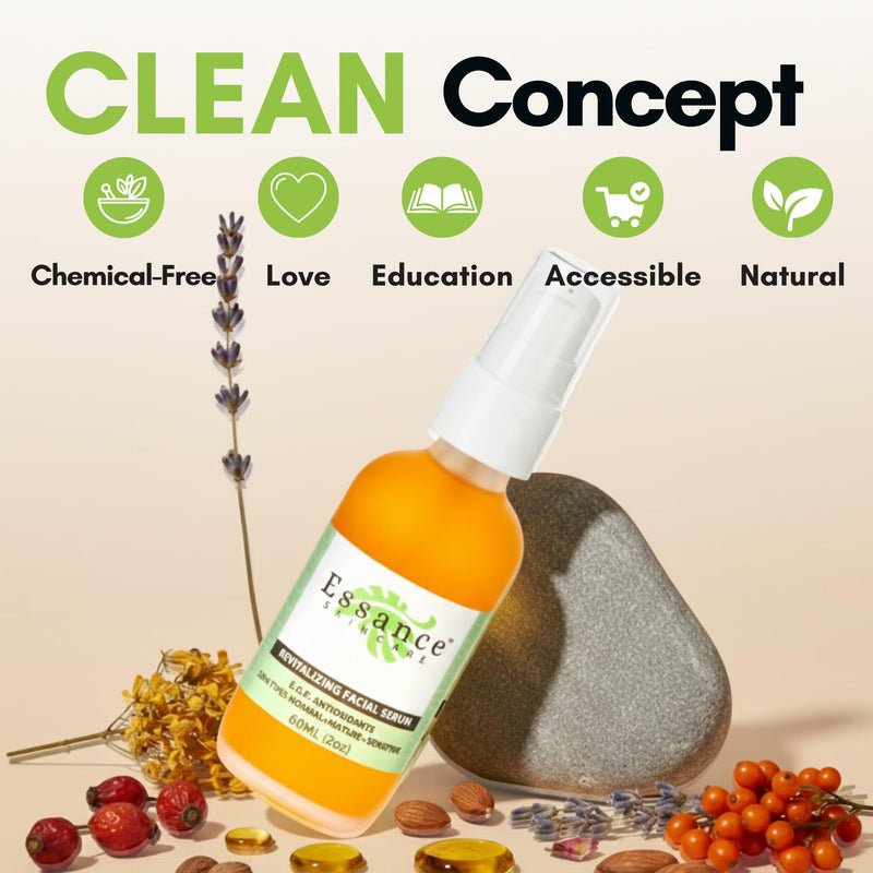 Essance Face Serum 2 oz | Hydrating Facial Serum with Sea Buckthorn | Vitamin Jojoba, Argan Oil | Lightweight, Vegan, Paraben & Sulfate Free | Day, Night & Travel | All Skin Types | Women, Men