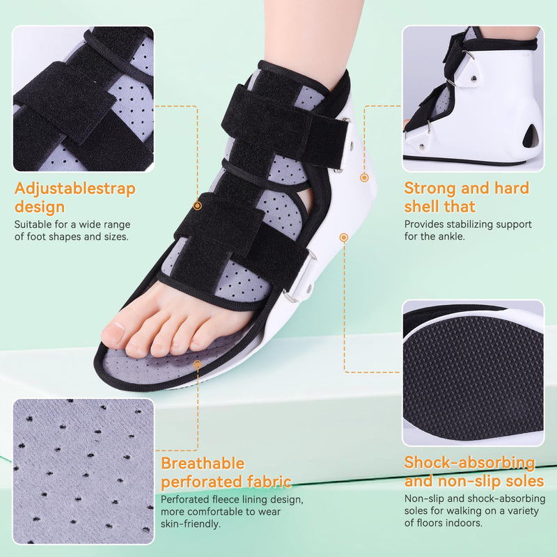 Walking Brace for Broken Toe Injuries, Sprained Ankles, Metatarsal Stress, Post-Op Support Left Foot Fracture Shoe Fits Men and Women, Stable Ankle Joints Postoperative Recovery Pain Relief