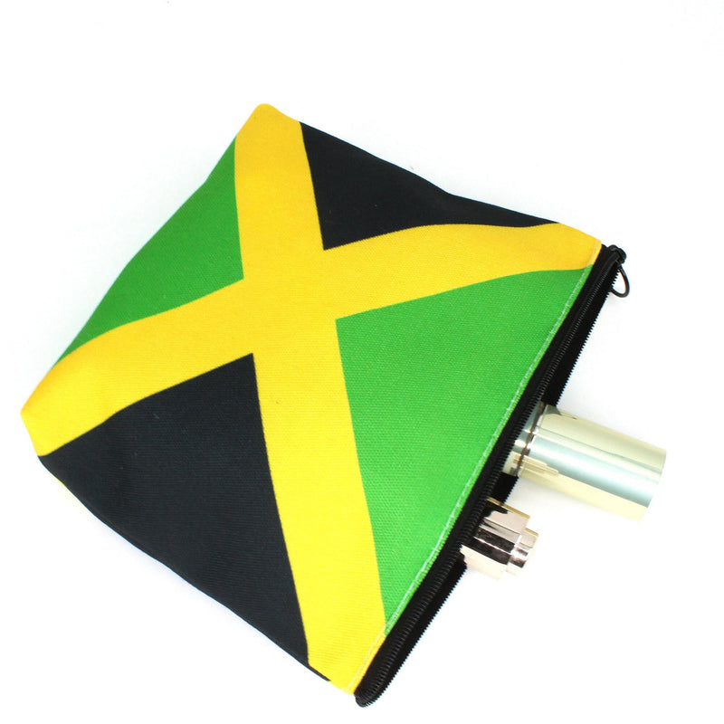 Canvas Makeup Bag Travel Toiletry Bag Makeup Bag for Women Girls Jamaica Flag Reggae(Jamaican-20PCS) JA-20