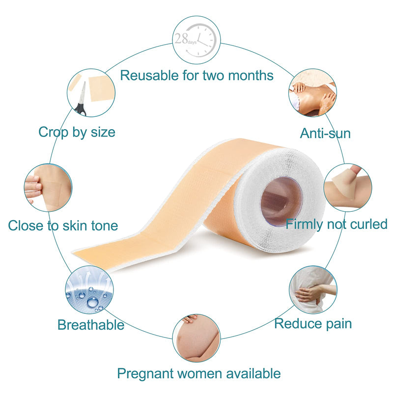 [Australia] - Silicone Scar Sheets, Silicone Scar Sheets, Silicone Scar Tape, Professional Silicone Scar Tape, (1.6" x 60")-1.9M, for Scars Through C Section, Ultra Thin, Flexible, for All Skin Types 