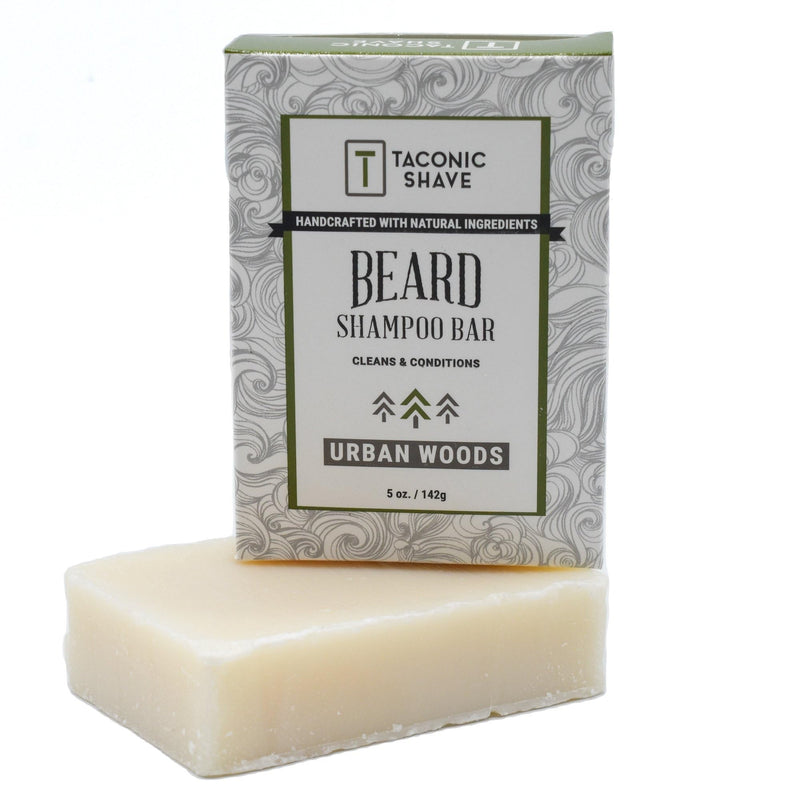 [Australia] - Taconic Shave Conditioniing Beard Shampoo Bar 5 Oz, 100% Natural/Handcrafted, Great For Itchy Beards, FIghts Beardruff while softening & Moisturizing with Natural Oils Ingredients- Urban Woods Scent 