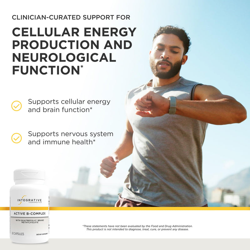 Integrative Therapeutics Active B-Complex - Cellular Energy & Heart Health Support with Vitamins B2, B6 & B12* - Supports Nervous & Immune Systems* - Third-Party Tested - 60 Capsules (30 Servings) 60 Count (Pack of 1)