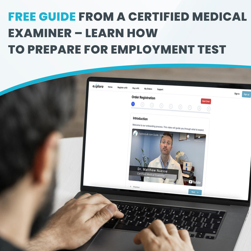 Exploro 5 Panel Drug Test Kit – at Home Urine Drug Screen for THC, Cocaine, Amphetamines, Opiates, PCP – Federal 5 Standard with Quick Results for Pre-Employment & Personal Use (Pack of 7) 7 Count (Pack of 1)