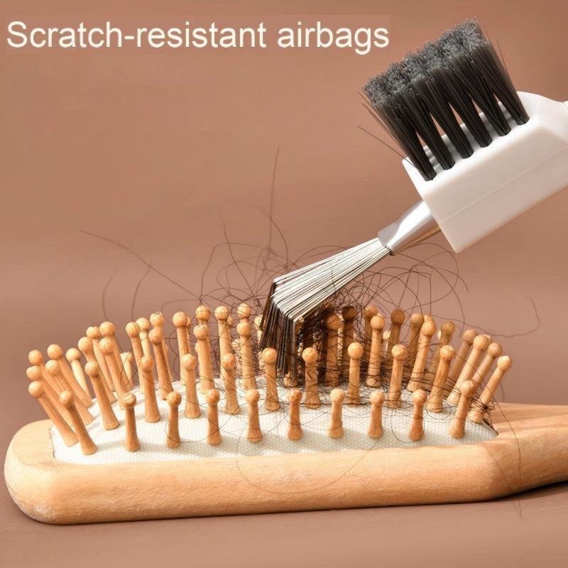 [Australia] - Hair Brush Cleaner 2-in-1 with Steel Wire & Bristles Bristles+Rake Deep Clean 1 